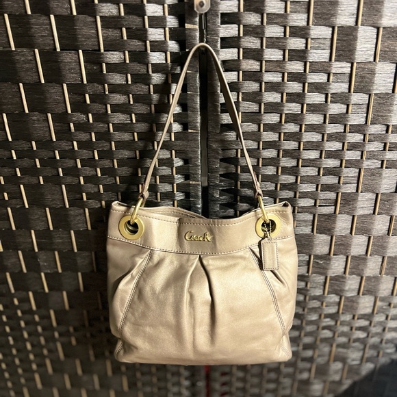 vintage COACH  Ashley bronze metallic leather hobo bag - Picture 1 of 10